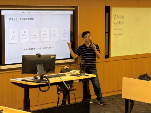 曾志雄博士帶領學生從需求分析開始學習 AI 應用。(圖/曾博士 提供)