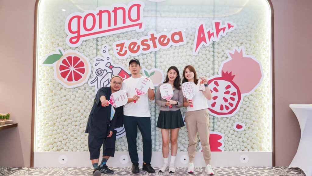 左起Ahhh共同合夥人Dizzy、gonnaEAT共同創辦人Patrick、ZESTEA共同創辦人Sharon及Cindy 打造兼具健康與趣味的初秋生活體驗。（圖/gonnaEAT提供）