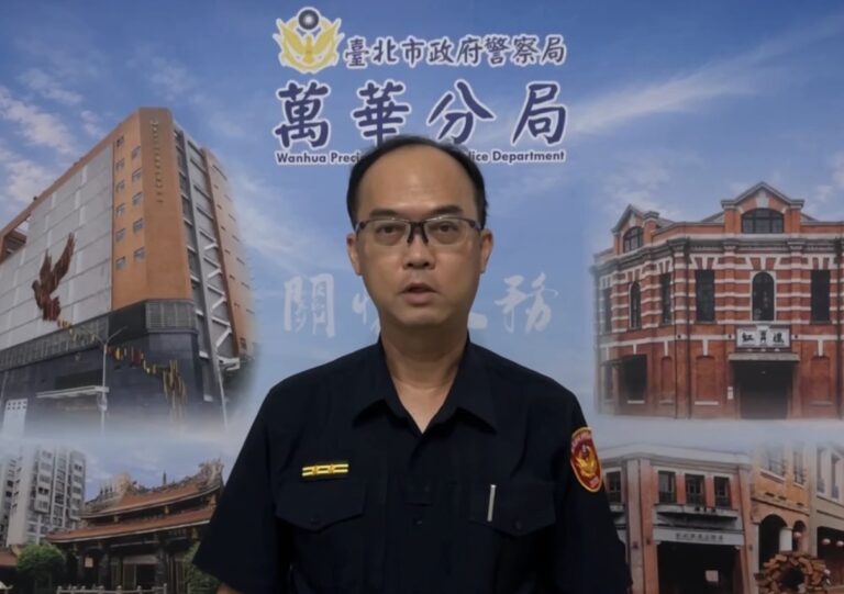 萬華分局西園路派出所所長黃英洲案情說明。（圖／記者 趙靜姸翻攝）