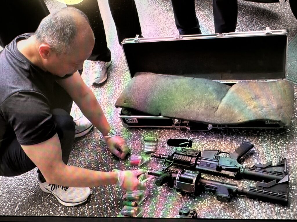 海巡署偵防分署臺中查緝隊循線破獲中部地區制式槍枝案。（圖／海巡署）