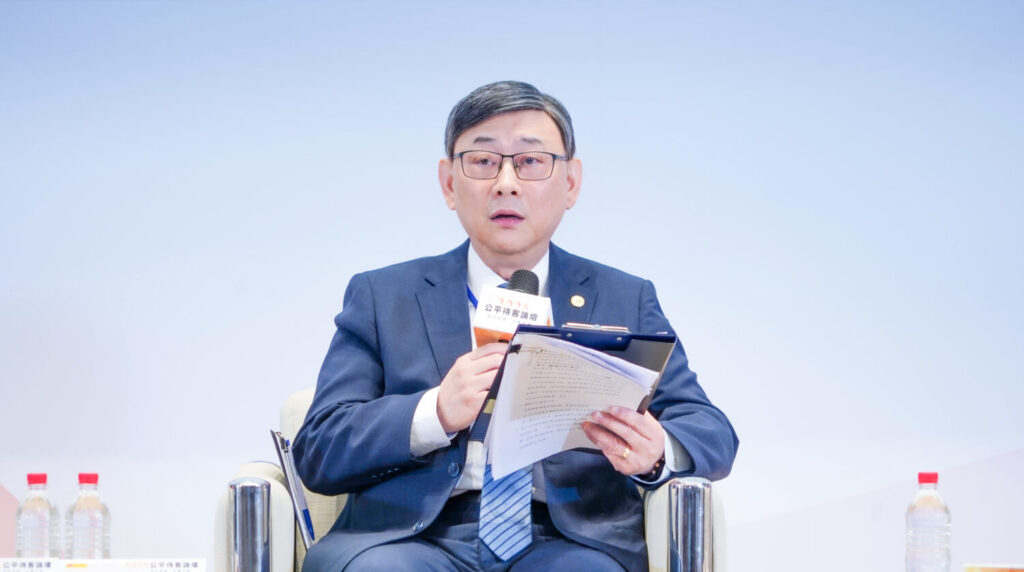 彰銀總經理簡志光指出,近年來彰銀為了因應全齡金融時代的到來,提供客戶在不同生命階段的需求。(圖/主辦單位提供)