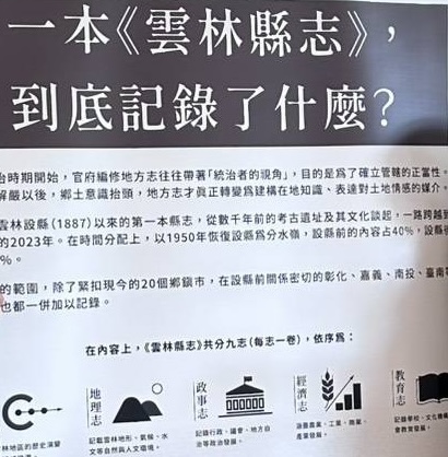 《雲林縣志》在光輝十月的日子正式出版發表。（圖/記者葉子綱攝）