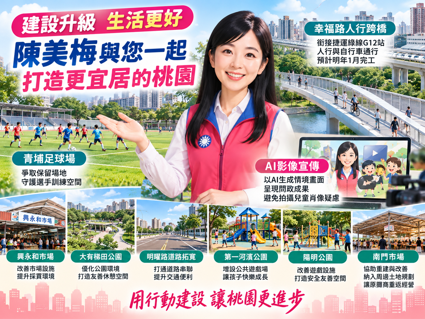 陳美梅運用AI鏡頭走訪建設成果　帶領鄉親看見桃園生活新改變